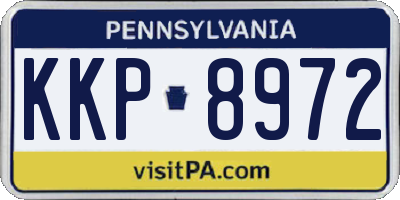 PA license plate KKP8972