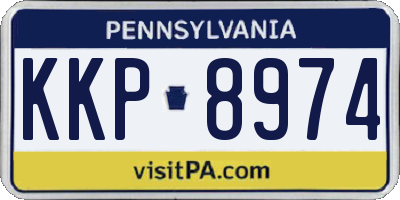 PA license plate KKP8974