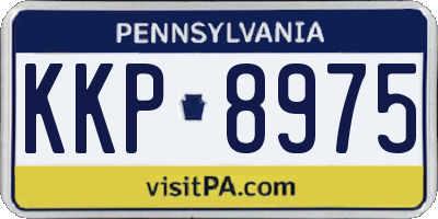 PA license plate KKP8975