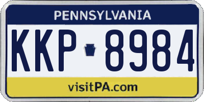 PA license plate KKP8984