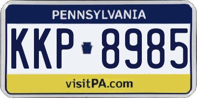PA license plate KKP8985