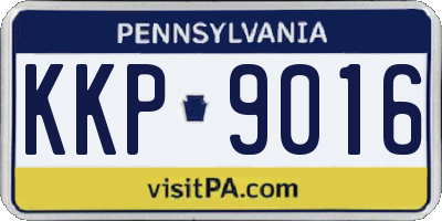 PA license plate KKP9016