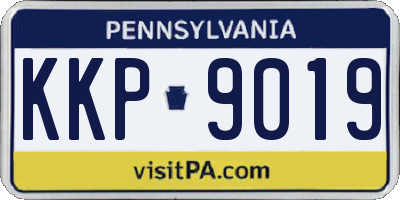 PA license plate KKP9019