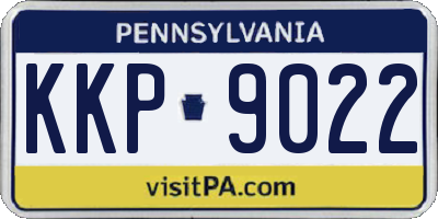 PA license plate KKP9022