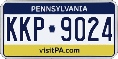 PA license plate KKP9024