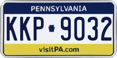 PA license plate KKP9032