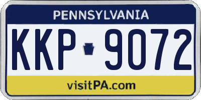 PA license plate KKP9072