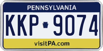 PA license plate KKP9074