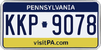 PA license plate KKP9078