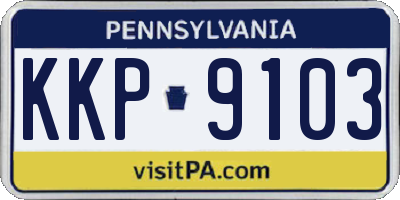 PA license plate KKP9103
