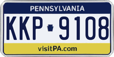 PA license plate KKP9108