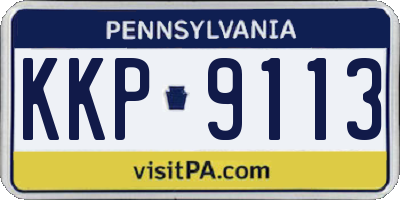 PA license plate KKP9113