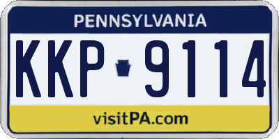 PA license plate KKP9114