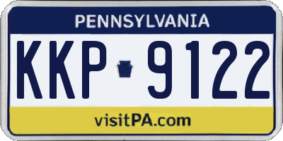 PA license plate KKP9122
