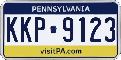 PA license plate KKP9123