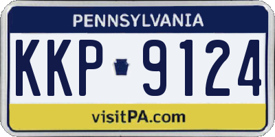 PA license plate KKP9124