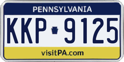 PA license plate KKP9125