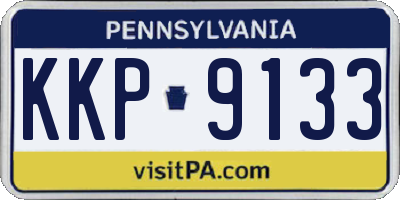 PA license plate KKP9133