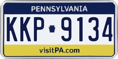 PA license plate KKP9134