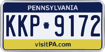 PA license plate KKP9172