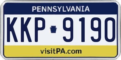 PA license plate KKP9190