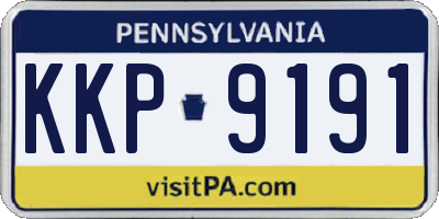 PA license plate KKP9191