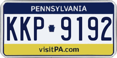 PA license plate KKP9192