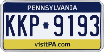 PA license plate KKP9193