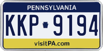 PA license plate KKP9194