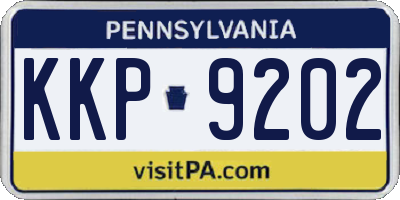 PA license plate KKP9202
