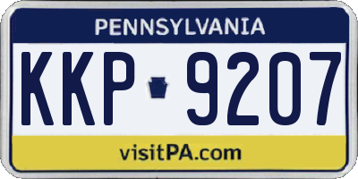 PA license plate KKP9207