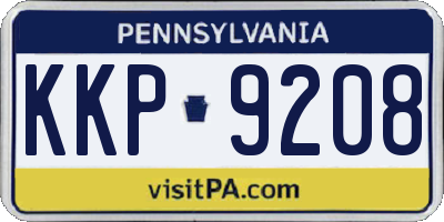 PA license plate KKP9208