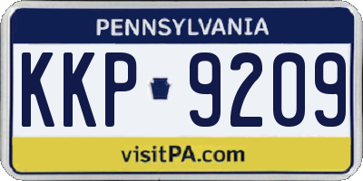 PA license plate KKP9209