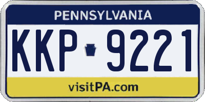 PA license plate KKP9221
