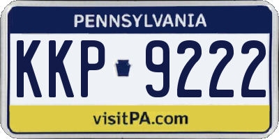 PA license plate KKP9222