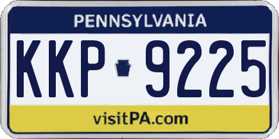 PA license plate KKP9225