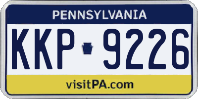 PA license plate KKP9226