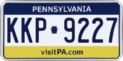 PA license plate KKP9227
