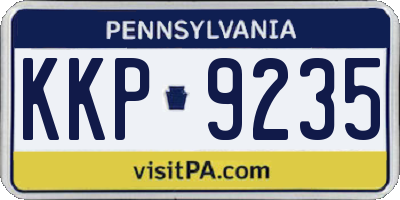 PA license plate KKP9235