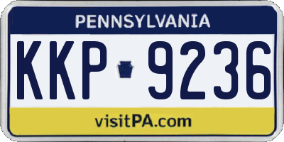 PA license plate KKP9236