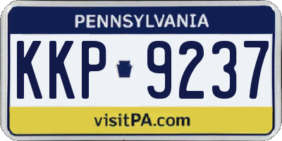 PA license plate KKP9237
