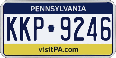 PA license plate KKP9246