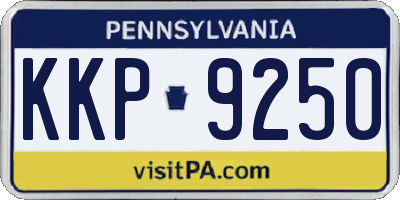 PA license plate KKP9250