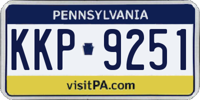 PA license plate KKP9251