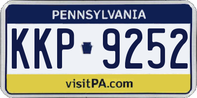 PA license plate KKP9252