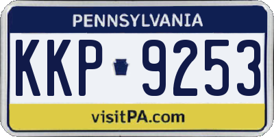 PA license plate KKP9253