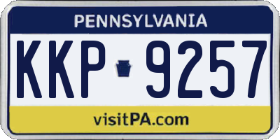 PA license plate KKP9257