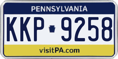 PA license plate KKP9258