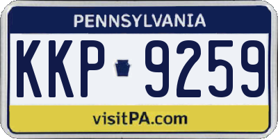 PA license plate KKP9259