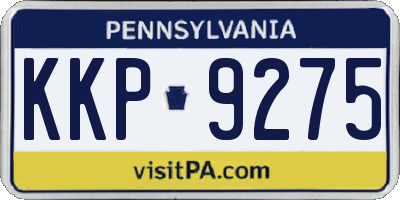 PA license plate KKP9275